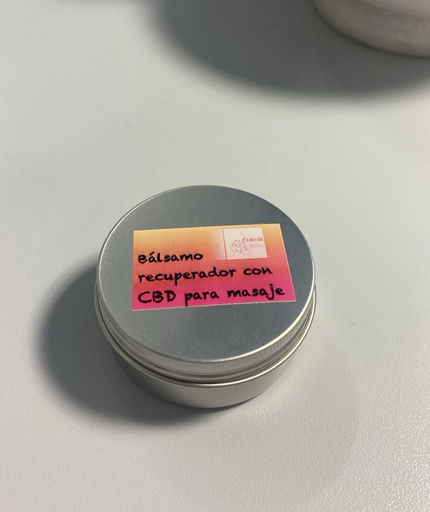 Bálsamo de masaje ecológico vegano reparador de la piel con CBD